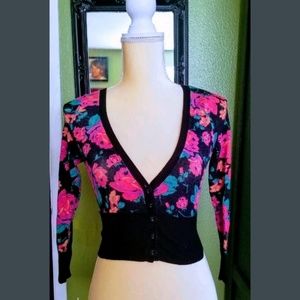 Betsey Johnson 90's inspired Rose Cardigan